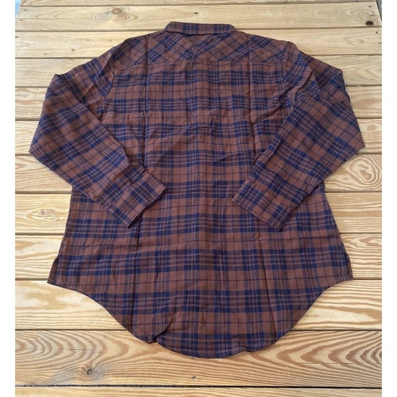 NWT Killion Plaid Button Up Shirt Size Large Men’s Brown - Picture 2 of 10